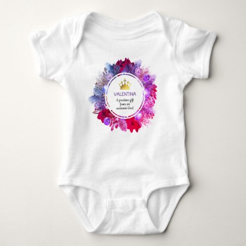 Christmas Wreath  PRECIOUS GIFT FROM AWESOME GOD Baby Bodysuit