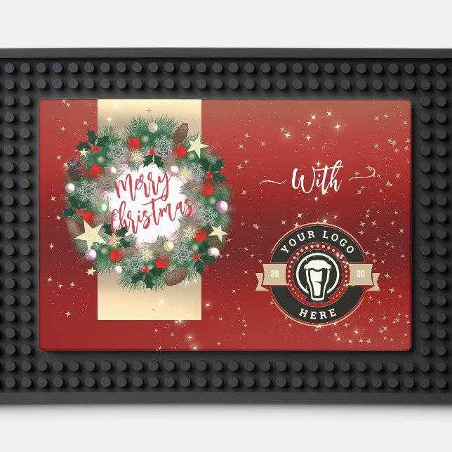 Christmas wreath professional Bar Mat (Front (Close Up))