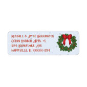 Christmas Wreath Return Address Labels | Zazzle