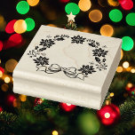 Christmas Wreath Rubber Stamp Size S M L<br><div class="desc">Christmas Wreath Rubber Stamp</div>