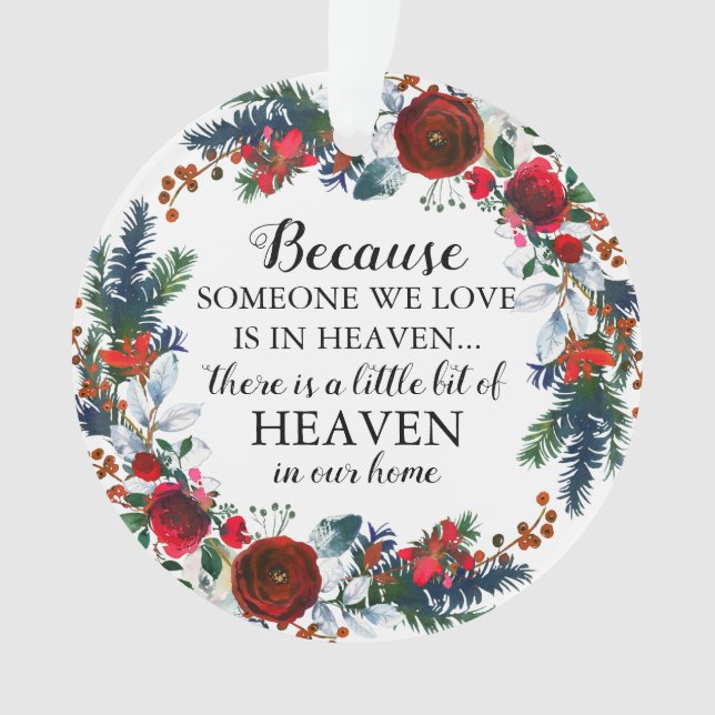 Christmas Wreath | Someone in Heaven Ornament (Front)