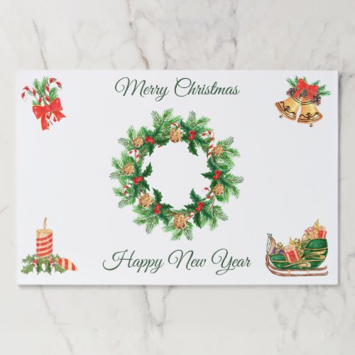 Christmas Wreath Tearaway Paper Placemats
