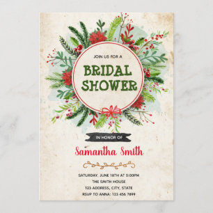Christmas wreath theme Invitation