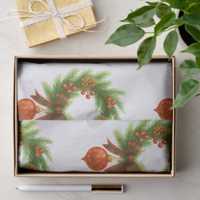 Christmas Wreath  Tissue Paper (Gift)