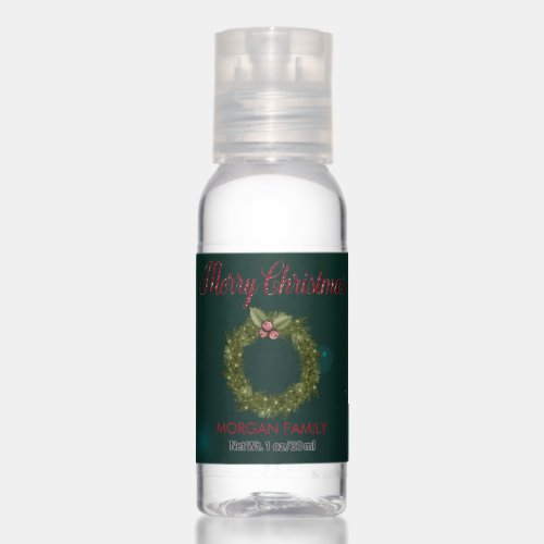 Christmas Wreath Travel Bottle Set Hand Sanitizer