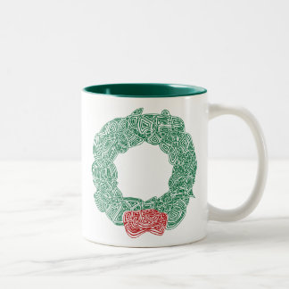 Christmas Wreath Two-Tone Coffee Mug
