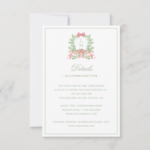 Christmas Wreath w Candy Cane Bow Details Card