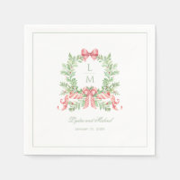 Christmas Wreath w Candy Cane Bow | Monogram 