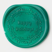 Christmas Wreath Wax Seal Sticker