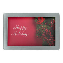 christmas wreath with red berries