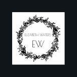 CHRISTMAS WREATH WOOD ART STAMP WITH INITIALS<br><div class="desc">CHRISTMAS WREATH WOOD ART STAMP WITH INITIALS</div>