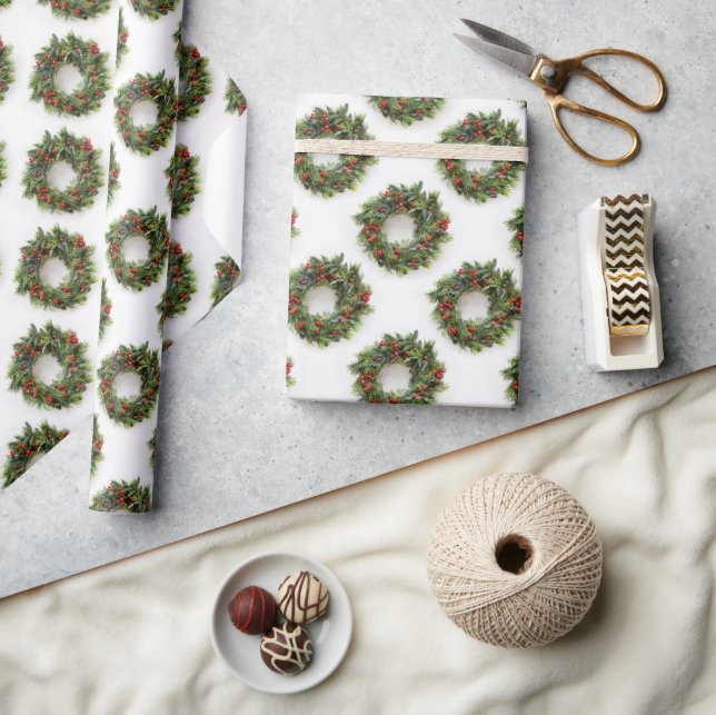 Christmas Wreath Wrapping Paper (Crafts)