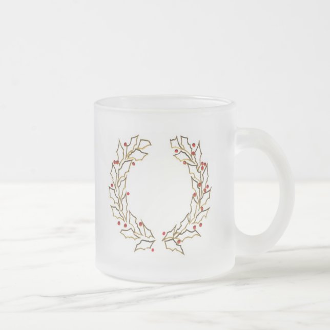 Christmas Wreaths Frosted Mug (Right)