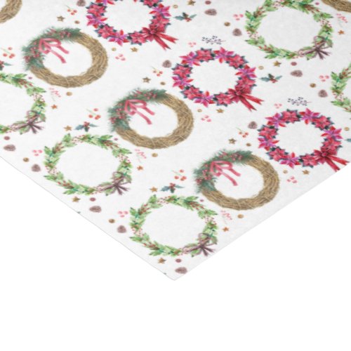 Christmas Wreaths Holiday Greeting Tissue Paper