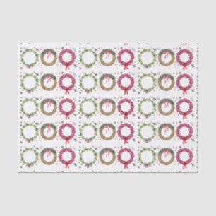 Christmas Wreaths Holiday Greeting Tissue Paper