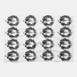 **CHRISTMAS WREATHS** KITCHEN TOWEL