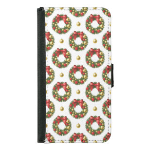 Christmas Wreaths Samsung Galaxy S5 Wallet Case