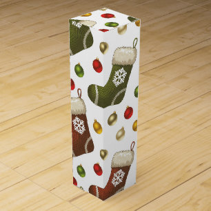 Christmas Wreaths Wine Box