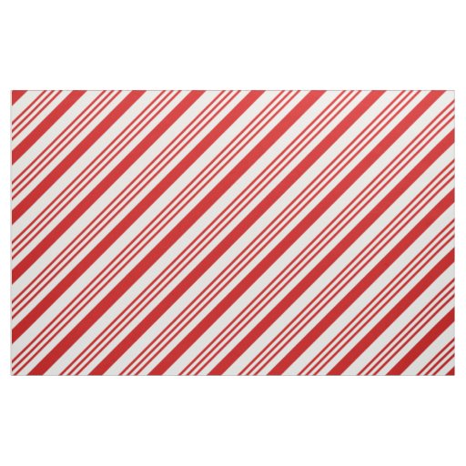 Christmas Xmas Candy Cane Stripes Retro Pattern Fabric