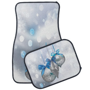 Christmas XMAS Car Floor Mats Ornaments Snowflakes