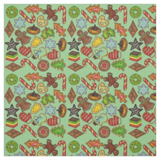 Christmas Xmas Cookies Holiday Baking Treats Fabric