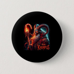 Christmas Xmas Horror Krampus Dark Merry Krampus M Button