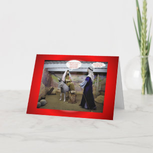 Christmas Xmas MARY AND JOSEPH IN BARN VIRGIN MARY Holiday Card