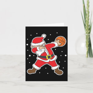 Christmas Xmas Santa Basketball Holiday Gift Idea  Card