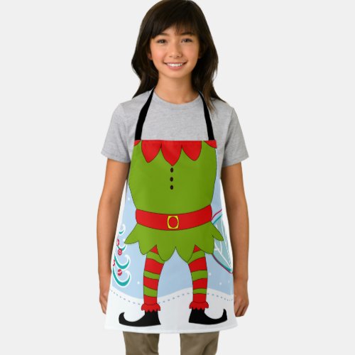 Christmas Xmas Santas Elf Body Legs Apron