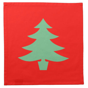 Christmas Xmas Tree Red Green 4Lucy Cloth Napkin