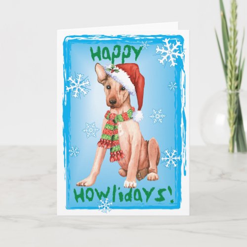 Christmas Xoloitzcuintli Holiday Card