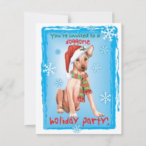 Christmas Xoloitzcuintli Holiday Card