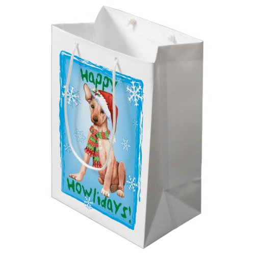 Christmas Xoloitzcuintli Medium Gift Bag