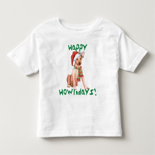 Christmas Xoloitzcuintli Toddler T_shirt