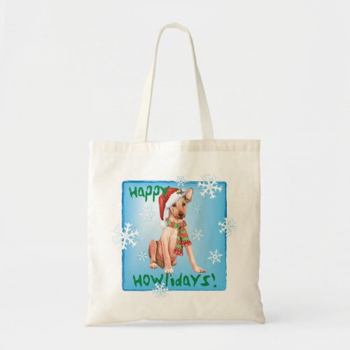 Christmas Xoloitzcuintli Tote Bag