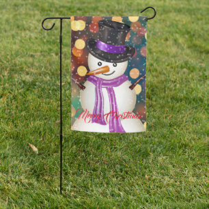 Christmas Yard Flag-Snowman Garden Flag