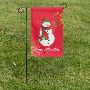 Christmas Yard Flag-Snowman Garden Flag