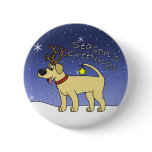 Christmas Yellow Lab buttons
