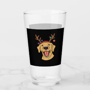 Christmas Yellow Lab Tri-blend T-Shirt Glass