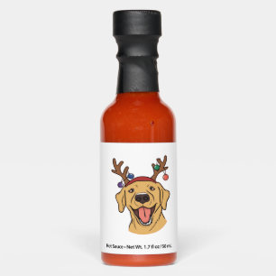 Christmas Yellow Lab Tri-blend T-Shirt Hot Sauces