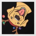 Christmas Yellow Lab Tri-blend T-Shirt Wall Decal