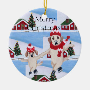 Christmas Yellow Labrador Ornament