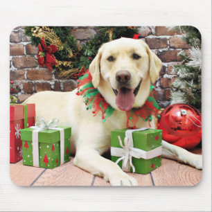Christmas - Yellow Labrador - Strider Mouse Pad