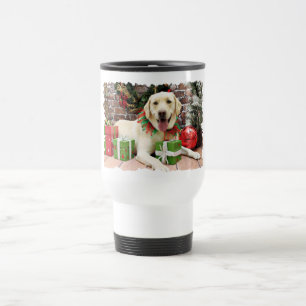 Christmas - Yellow Labrador - Strider Travel Mug