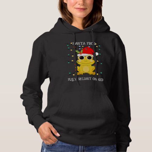 Christmas Yellow SANTA FROG Unisex Hoodie