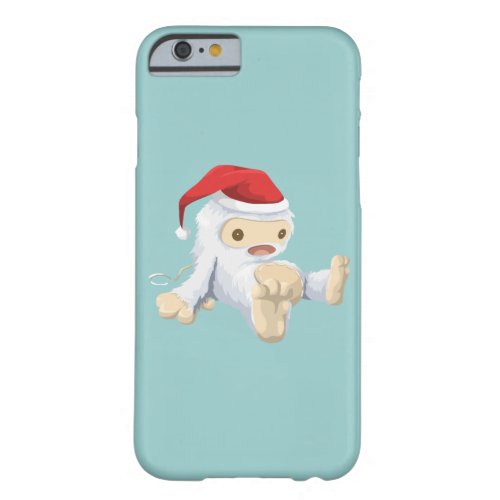 Christmas Yeti Toy Wearing a Santa Hat Barely There iPhone 6 Case
