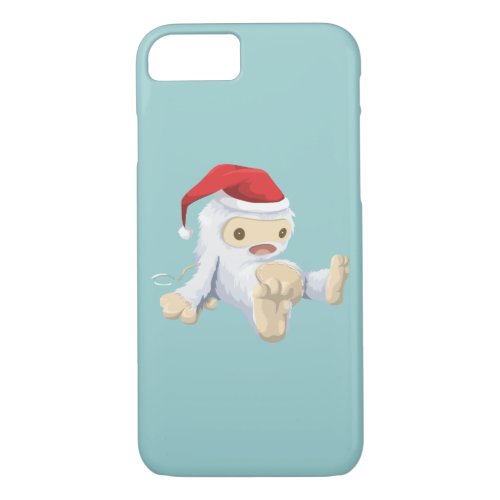 Christmas Yeti Toy Wearing a Santa Hat iPhone 87 Case