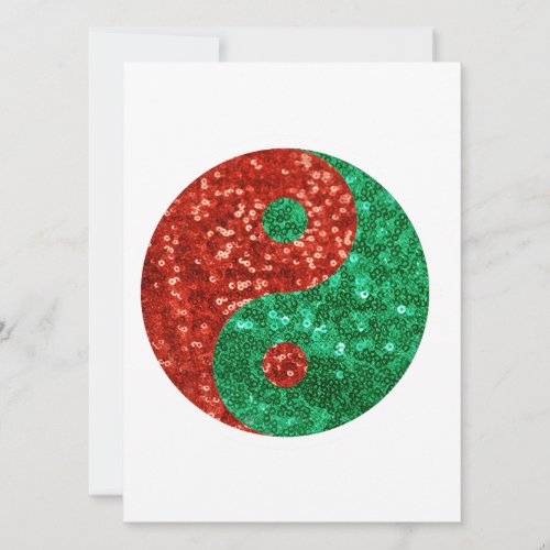 christmas yin yang holiday card
