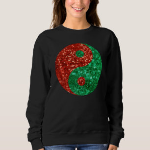 christmas yin yang womens sweatshirt