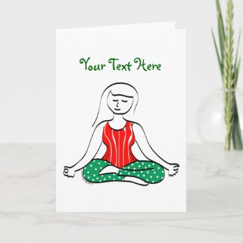 Christmas Yoga Card by christmasgiftshop at Zazzle